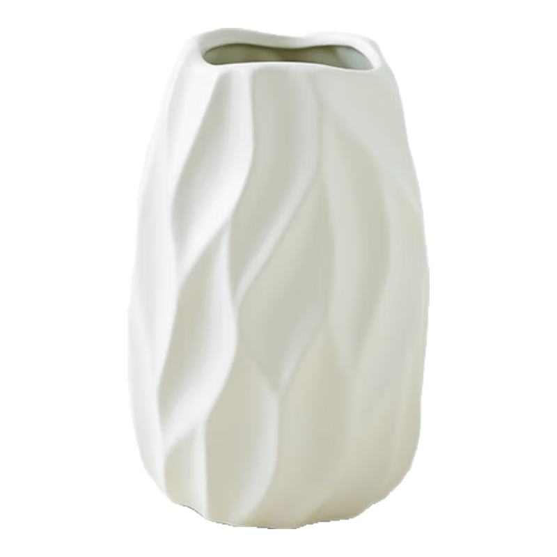 Fanyejia Luxury Cream-Colored Ceramic Vase, Elegant Water-Grown Flower Arrangement for Roses And Flowers, Decorative Ornament, Modern And Minimalist Style