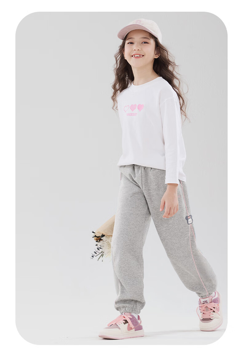 Disney Children's Pants Spring And Autumn Girls' Sweatpants Kids' Casual Trousers Children's Clothing 91127 Navy Blue 160 7