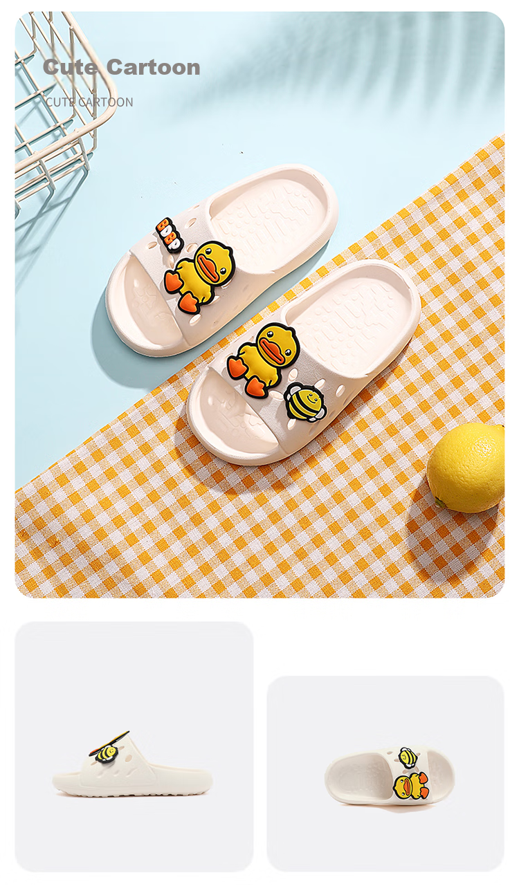 B.Duck Children's Slippers, Boys And Girls Home Sandals, Baby Soft-Soled Casual Shoes, 5951 Pink, Size 30 10