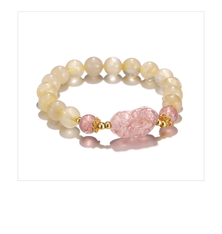Clect Crystal Pixiu Bracelet for Women, Chinese Style National Trend, Yellow Crystal Hand Jewelry, Versatile Birthday Gift for Girlfriend 5