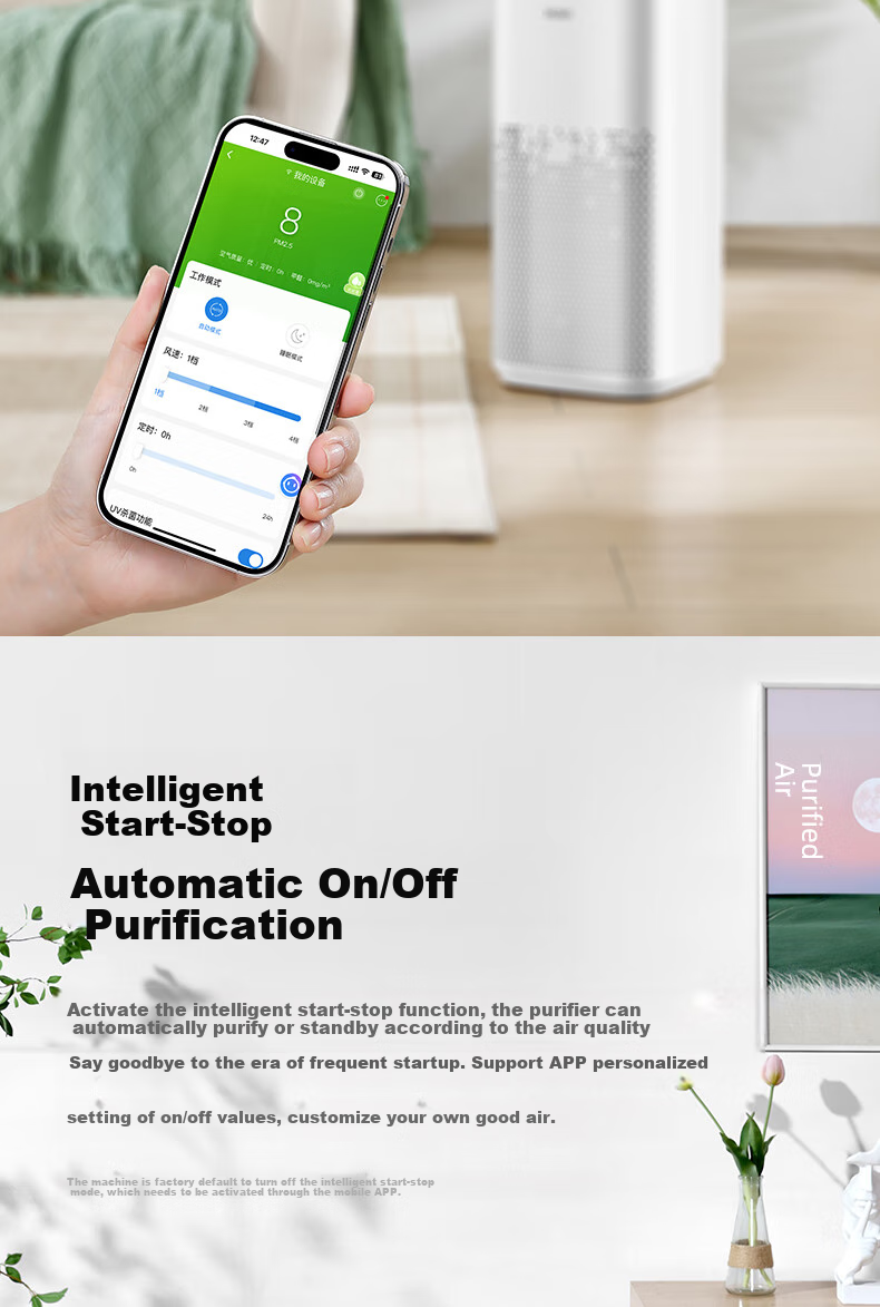 Haier Air Purifier for Indoor Use, Recommended for Mothers And Babies, Removes Formaldehyde, Smoke Odors, Benzene, Ionizes Dust, Eliminates Odors And Allergens in Offices, Disinfects And Purifies The Air 10