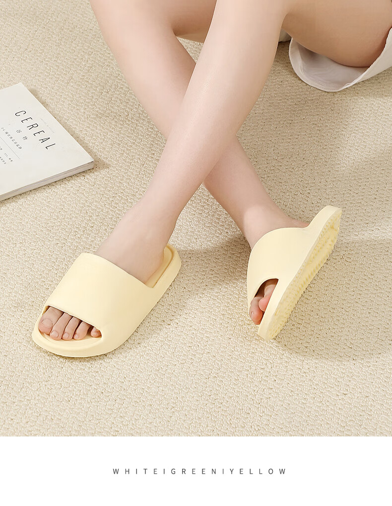FOOTOPPO EVA Minimalist Summer Slippers for Men and Women Non-Slip Home Bathroom Sandals Comfortable Soft Sole Slippers 15