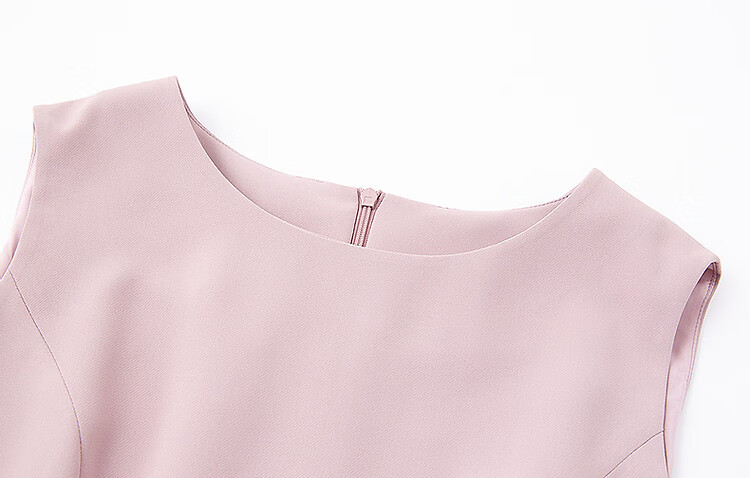 Dme [Urban Design Style] Summer Textured Linen Round Neck Waist-Cinching A-Line Pleated Women's Dress 7