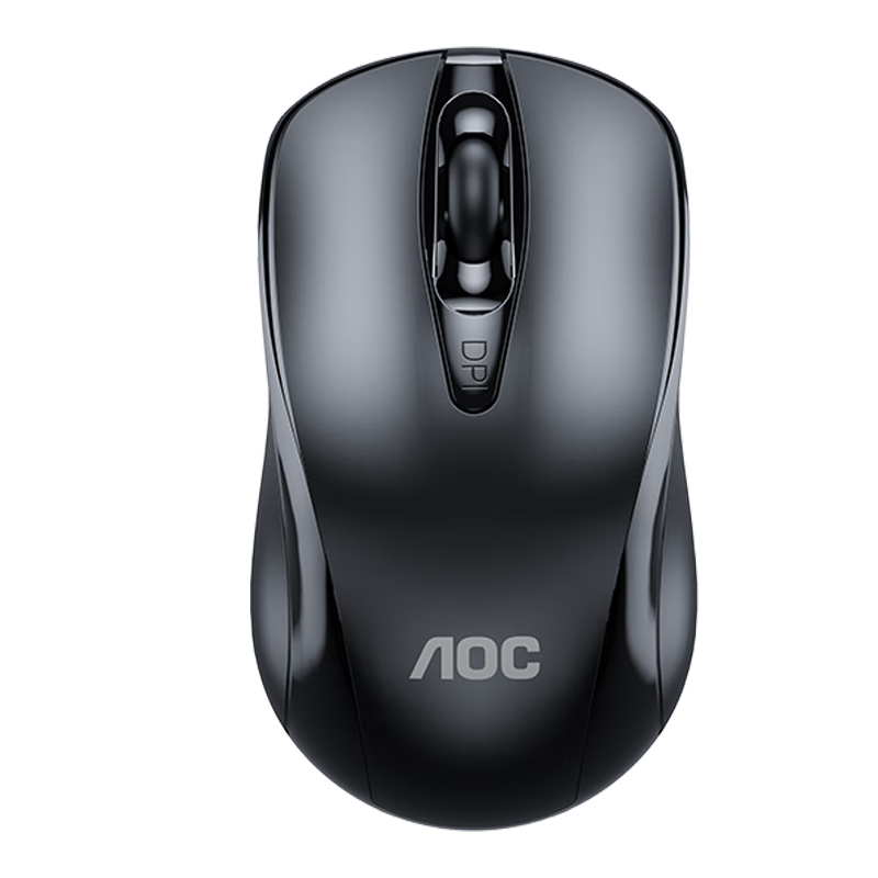 AOC MS320 Wireless Mouse, Office Mouse, Three-Level DPI Adjustable, Ergonomic, Portable Mouse, Laptop Mouse, Black