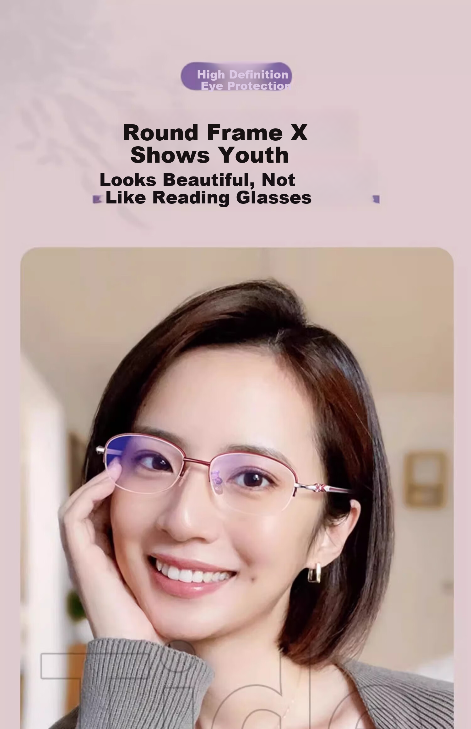 GOGOSOON Reading Glasses for Women, Anti-Blue Light Radiation, High-Quality Genuine Brand, High-Definition Presbyopic Glasses for Middle-Aged And Elderly, Fashionable Reading Glasses for Back to School 2
