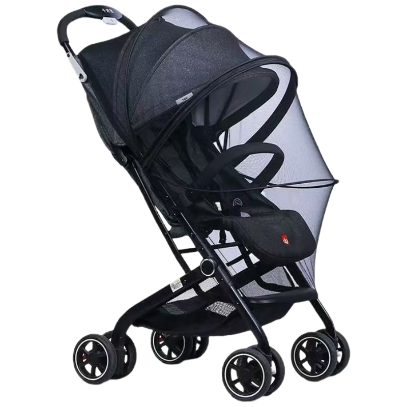 AVIVI Baby Stroller Mosquito Net, Full Coverage Universal Children's Pushchair Mosquito Cover, Infant Dense Mesh with Black Edge And Black Netting