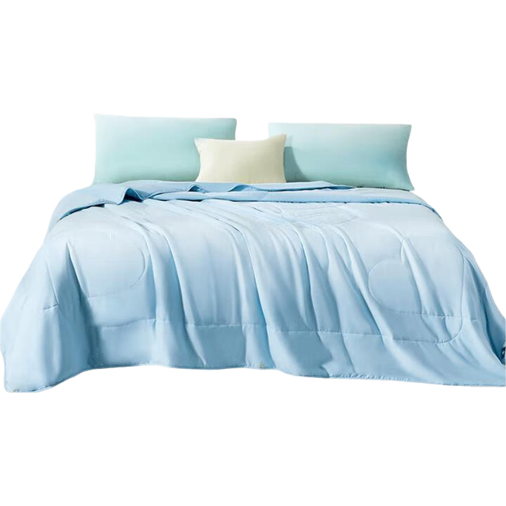 FUANNA Summer Cooling Quilt, Class A Antibacterial And Anti-Mite Air Conditioning Blanket, Single Size Washable Thin Summer Quilt, 3 Jin (1.5 Kg), 230x229cm, Blue