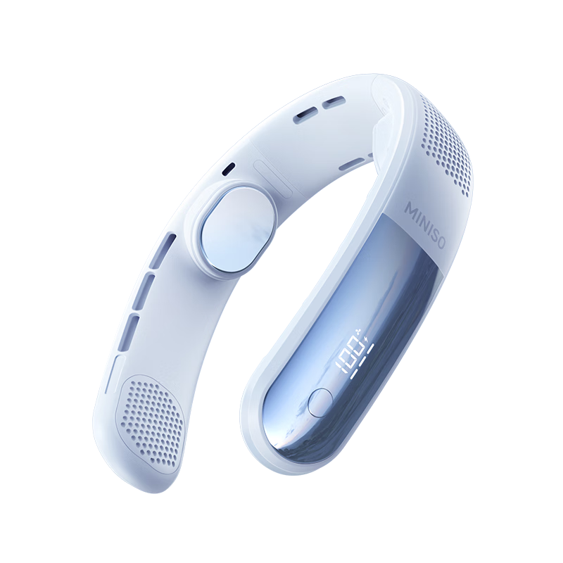 MINISO Neck Fan, 2026 New Model with Ultra-Long Battery Life, Neck-Hanging Mini Electric Fan, Portable Cooling Device for Outdoor Use, Quiet And Cool for Women, Suitable for Xiaomi