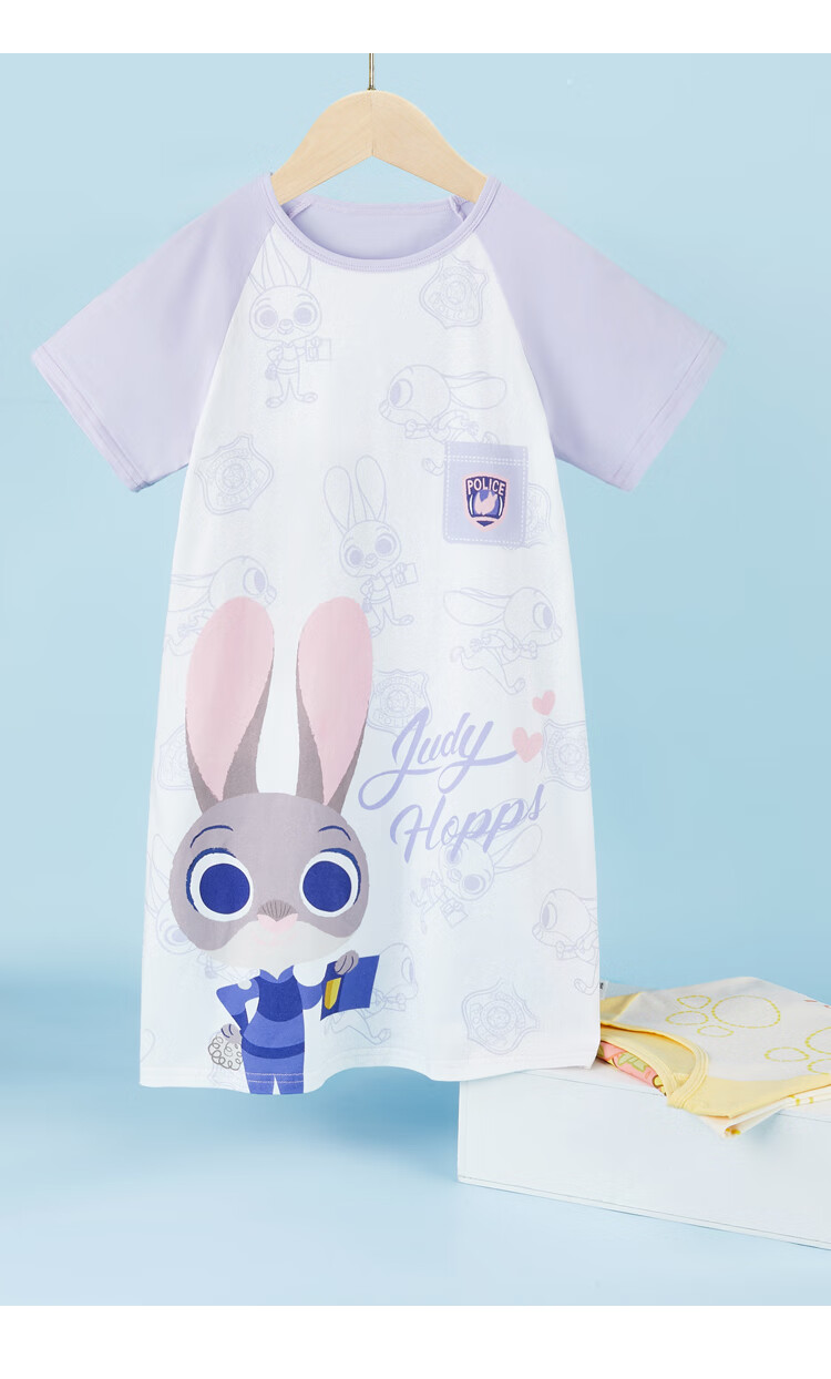 Disney Parent-Child Summer Cotton Nightdress for Girls A-Class Children's Homewear ZF39055-T1 Pink 140 3