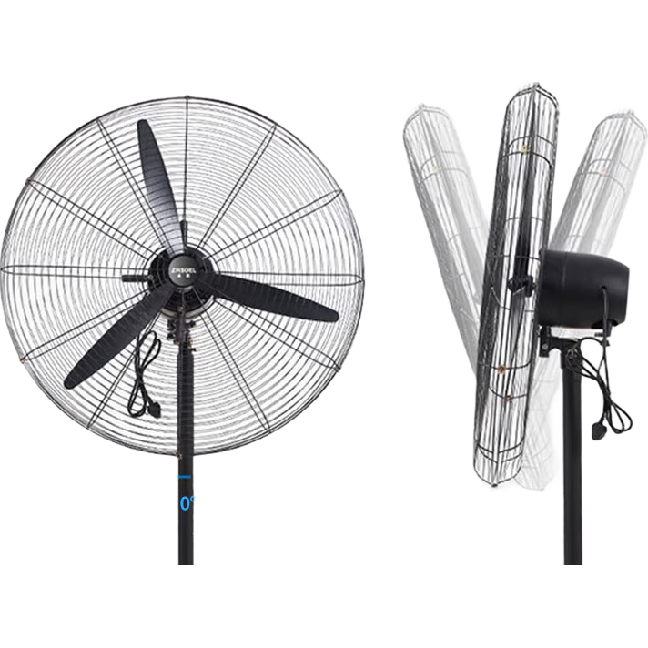 Juchengyun Industrial Oscillating Floor Fan High Power Factory Fan 750mm Plastic Blade Floor Fan Single Unit Price