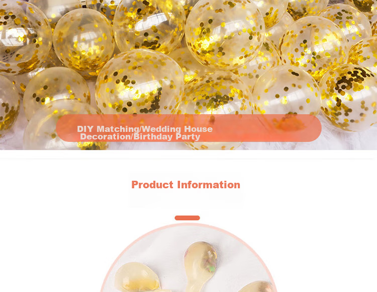 Jingtang Gold Foil Balloons for Birthday Party Decoration, Wedding Room Setup, Birthday Celebration, 20 Pieces with Pump Included 2