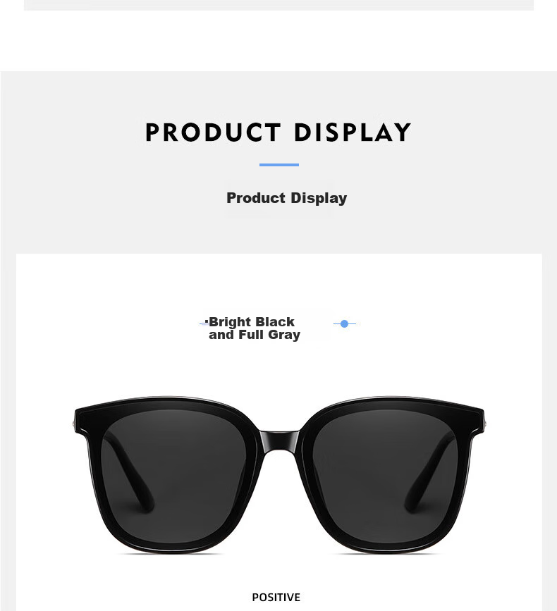 Boshide Sunglasses, Driving-Specific Sunglasses for Men, Fashionable And Stylish Sunglasses, Black Frame with Gray Lenses 13