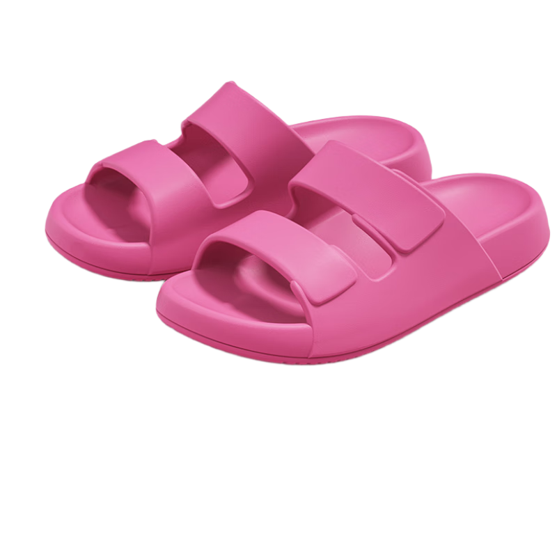 Sanli Beach Sandals Slippers for Women, Simple And Wearable Outside, EVA Non-Slip, Rose Red, Size 36-37