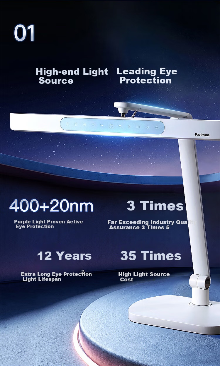 Paulmann P German Fairy Z Eye Protection Study Reading Desk Lamp, Desktop Full Spectrum LED Children's Reading And Writing Eye Protection Desk Lamp 6