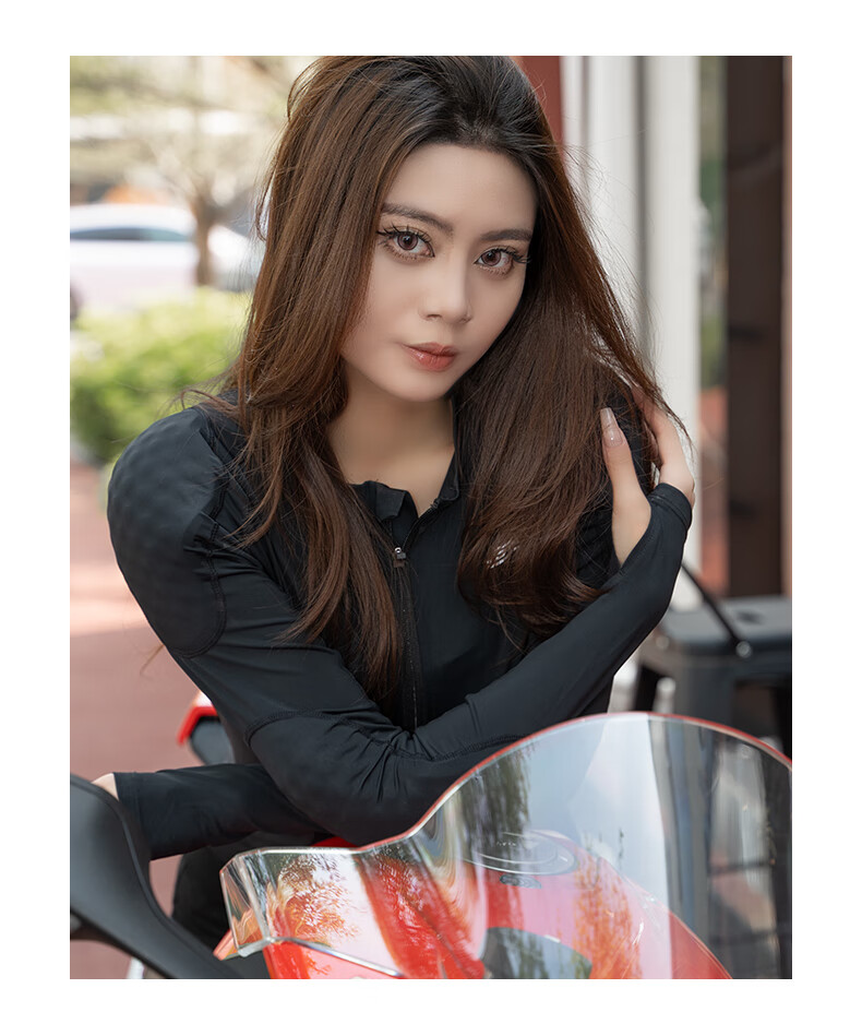 STAR FIELD KNIGHT Motorcycle Riding Jacket for Women, Summer Armor Mesh Breathable CE Protective Gear, Anti-Fall Biker Suit, Black, Size M 9