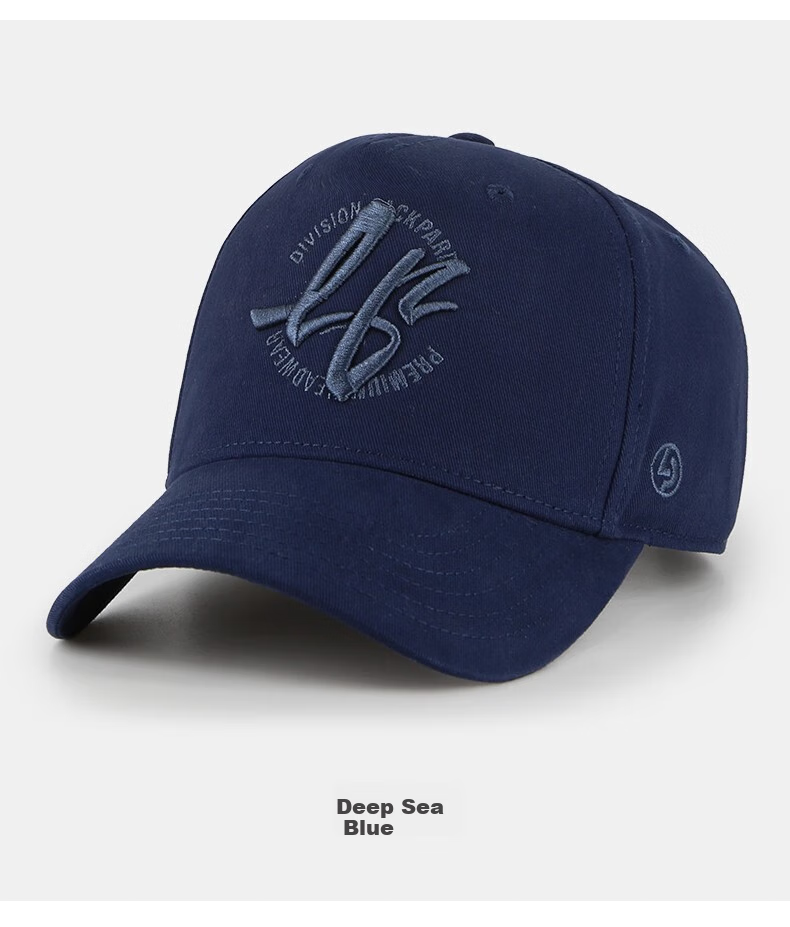 LACKPARD Men's Baseball Cap, Spring And Summer Hard Brim Visor Hat, Sun Protection Cap for All Seasons, Outdoor Couple's Hat, Adjustable, Navy Blue 9