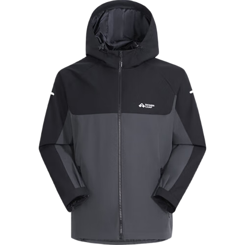 Pioneer Camp Men's Casual Jacket, Spring And Autumn Loose Hooded Top, Outdoor Sports Coat, Hiking Clothing, Black, L