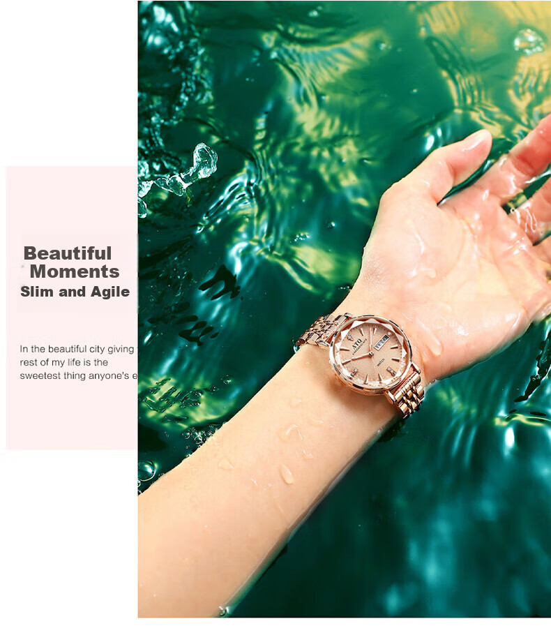 ATQ Ultra-Thin Watch for Women, Mechanical Style Top Ten Brands Wristwatch, Simple Design, New Year Valentine's Day Gift for Girlfriend Or Wife 7
