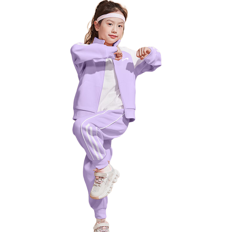 Guirenniao Children's Clothing Set for Girls, Spring And Autumn Style, Boys' Spring Sportswear, Two-Piece Cardigan Outfit for Older Children, Kids' Spring Wear