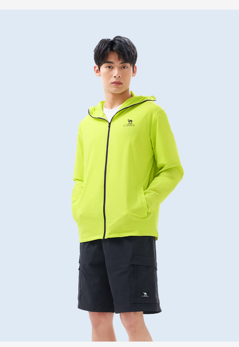 CAMEL 【Muyu】 2025 Spring New Original Yarn Sun Protection Jacket for Men and Women, Euro Style Ice Silk Quick-Dry Cooling Sun Protection Shirt XS 19