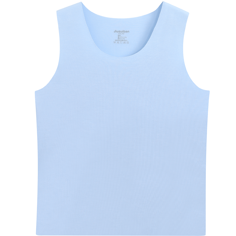 Jiusuiban Children's Vest Boys Thin Modal Seamless Base Vest Youth School Sports Sleeveless Top