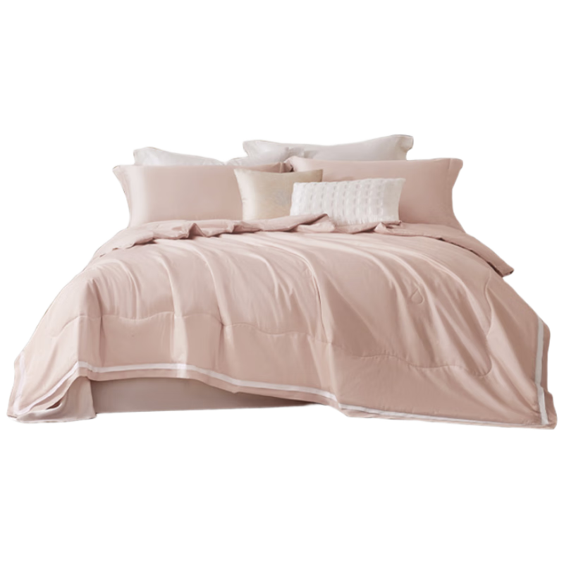 LUOLAI Home Textiles, Silk Comforter 100%, 60-Count Pure Cotton Grade A [Washable], Mulberry Silk All-Season Quilt, 150*215cm