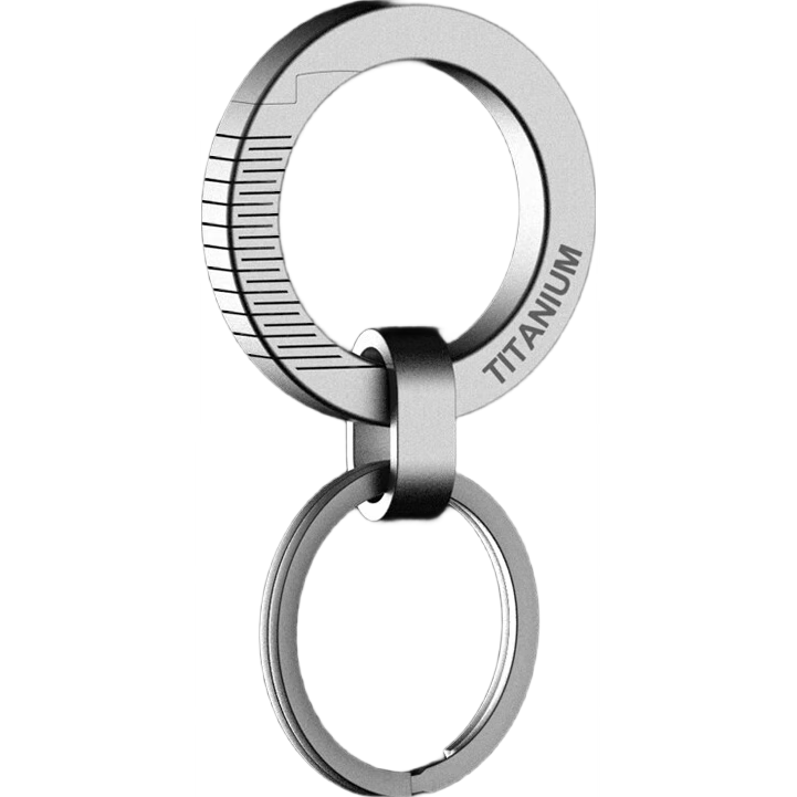 Laiben Titanium Alloy Car Keychain, Men's High-End Pendant, Key Ring, Creative Simple Waist-Hanging Lock Keychai