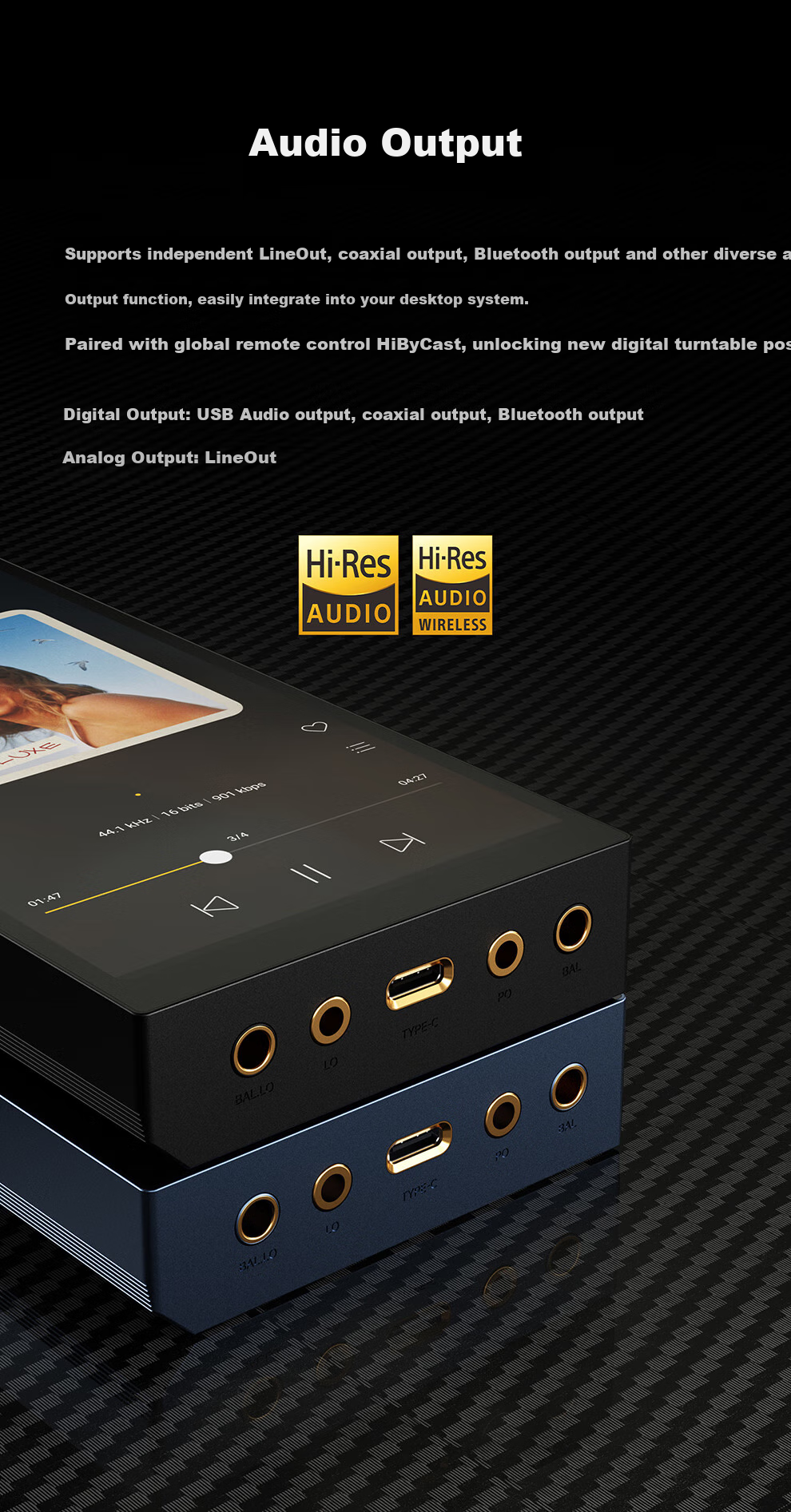 HiBy R6PRO MAX Android Player Music MP3 Large Screen WiFi Bidirectional Bluetooth HIFI Soundbar DSD Hard Decoding High-End 665 Black 16