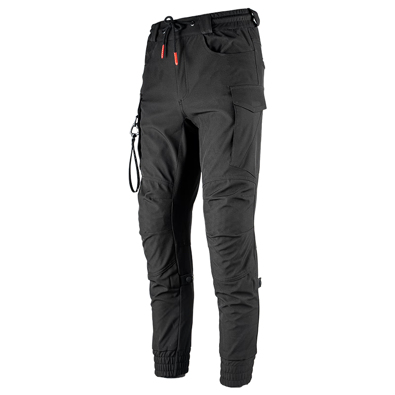 STAR FIELD KNIGHT Men's Summer Casual Slim Fit Motorcycle Commuter Riding Pants Black Size 3XL