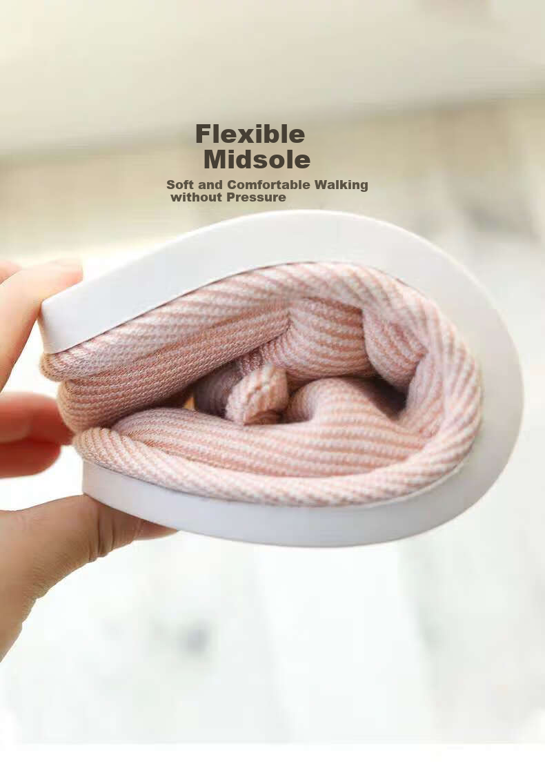 GUOLUOFEI Postpartum Soft-Soled Shoes, Spring And Summer Maternity Slippers with Heel, Butterfly Cotton Slippers for New Mothers at Home, Pink, Size 42-43 3