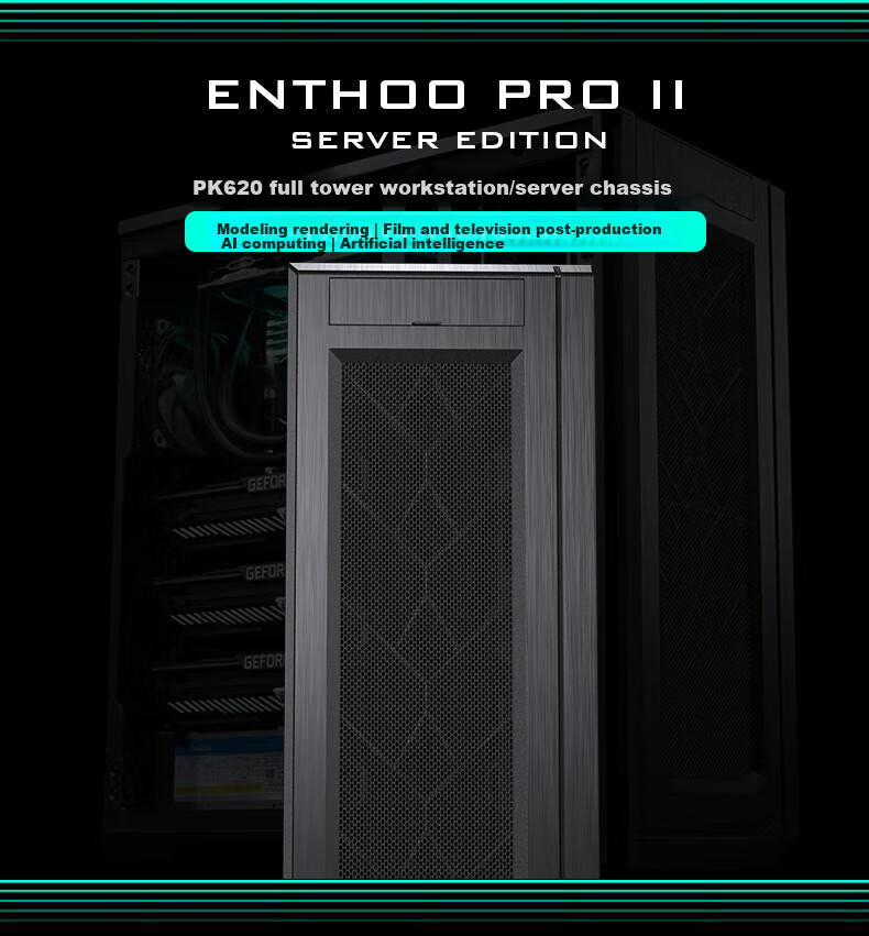 PHANTEKS ENTHOO PRO II Non-Side-Through PK620 Full Tower NAS Enterprise Server AI Workstation Case (SSI-EEB/11xPCI/deep Learning/5090) 1