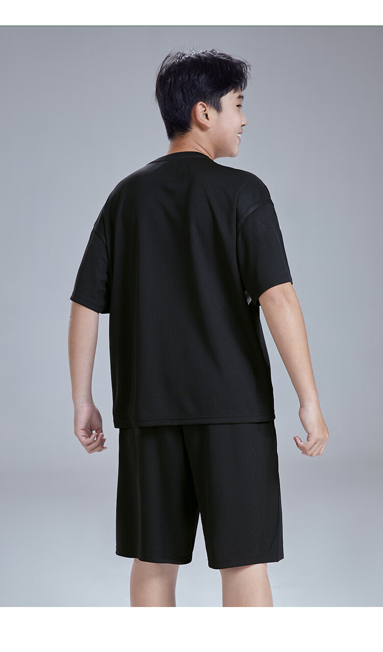Xiaozhutuoni Boys' Sportswear Set, Children's Summer Mesh Quick-Dry Outfit, Plus Size Clothing for Older Childre 6