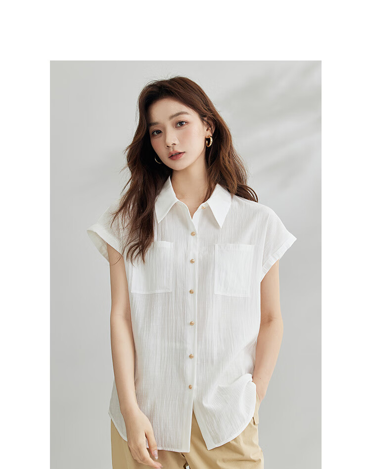 Inman Commuter Elegant Cap Sleeve Short Sleeve Shirt Women Summer Fashion High-End Roland Purple L 12