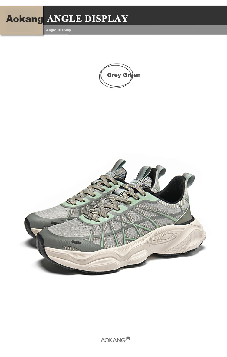 Aokang Men's Versatile Mesh Dad Shoes Sneakers Height-Increasing Casual Shoes for Men, Black, Size 40 14
