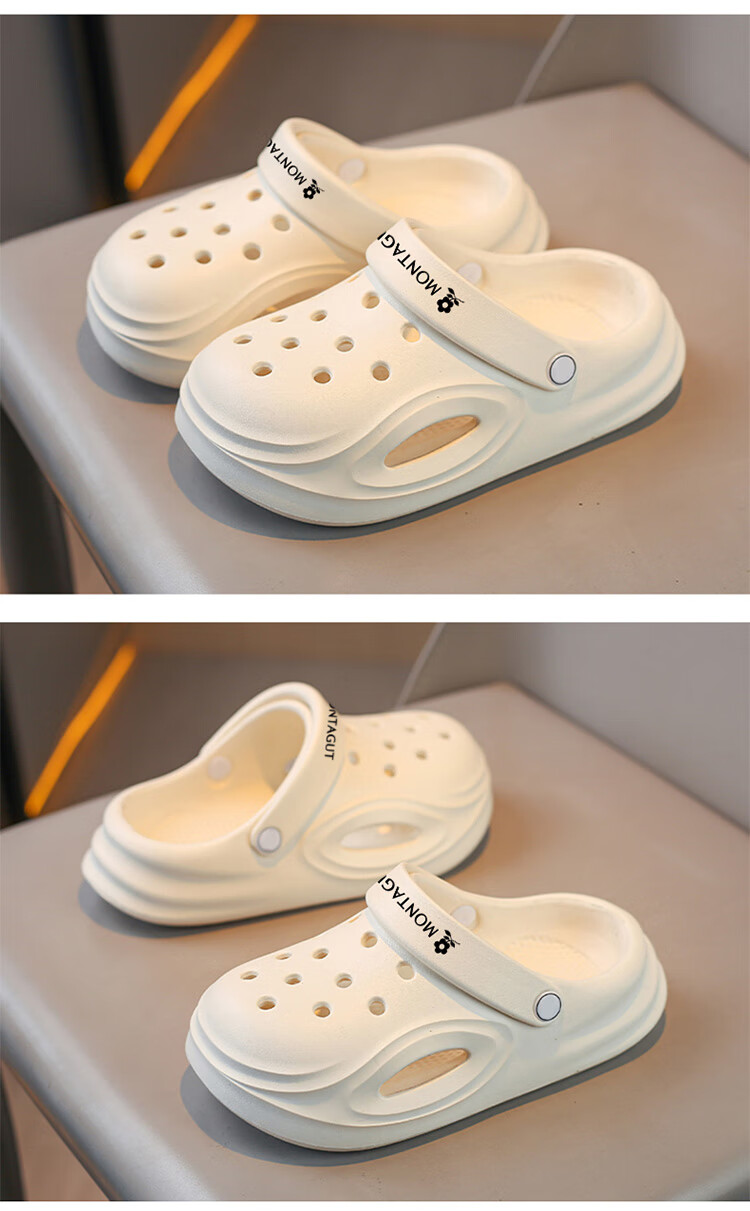 Montagut Children's Summer Slippers Boys' Soft Sole Lightweight Hollow Out Beach Sandals Outdoor Cool Slippers for Kids 3
