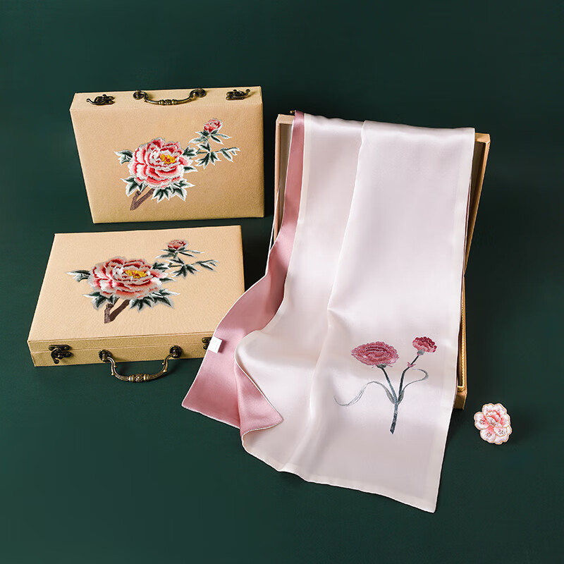 Hangsifu Suzhou Silk Scarf, Autumn And Winter Warm Neck Protection Shawl for Women, Mulberry Silk Wrap, Outer Layer, Birthday Gift for Mom