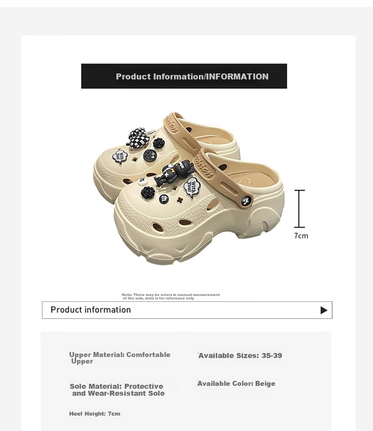 TonLion Women's Shoes 2026 Spring Summer Outdoor Sandals Ladies Closed-Toe Clogs Thick Sole Beach Shoes Black Size 40-41 4