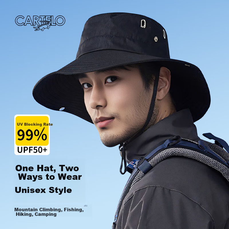 CARTELO Sun Protection Hat for Men And Women, Summer Outdoor UV-Resistant Sun Hat for Cycling, Hiking, Fishing And Beach Wear