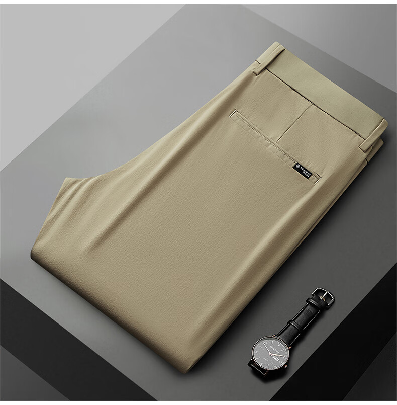 Ayoupang Lightweight Luxury Plus Size Three-Proof Business Casual Men's Loose Fit Extra Large Straight Leg High Elasticity Trousers 11