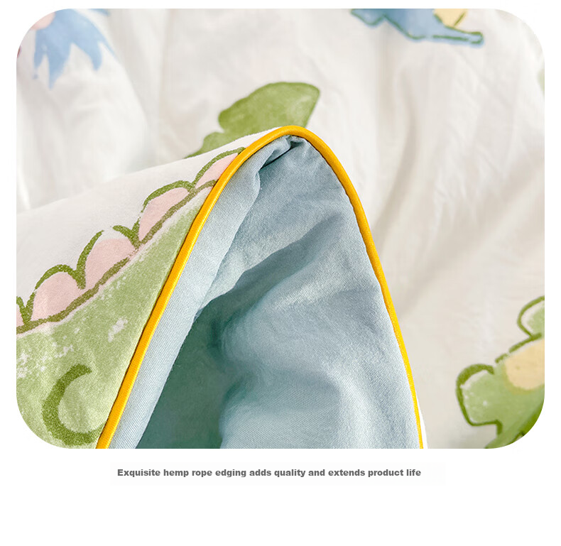 Wuyinliangpin Class A 20% Soybean Fiber Air Conditioning Quilt, Washable Summer Cool Quilt, Double Bed Comforter, 200*230cm, Dinosaur Planet Desig 7