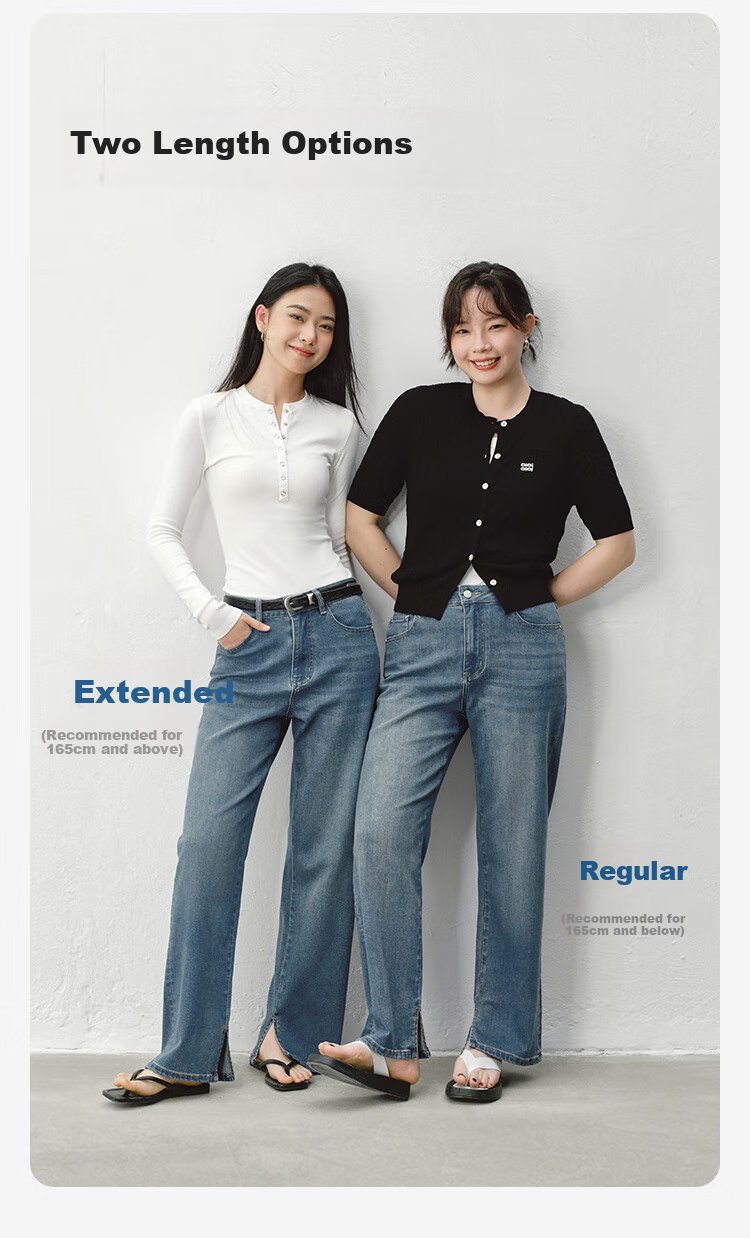 JD Original Jeans for Women, Spring 2026, High-Elastic Slimming Draping Fashion Loose Women's Trousers, Black Extended M 6