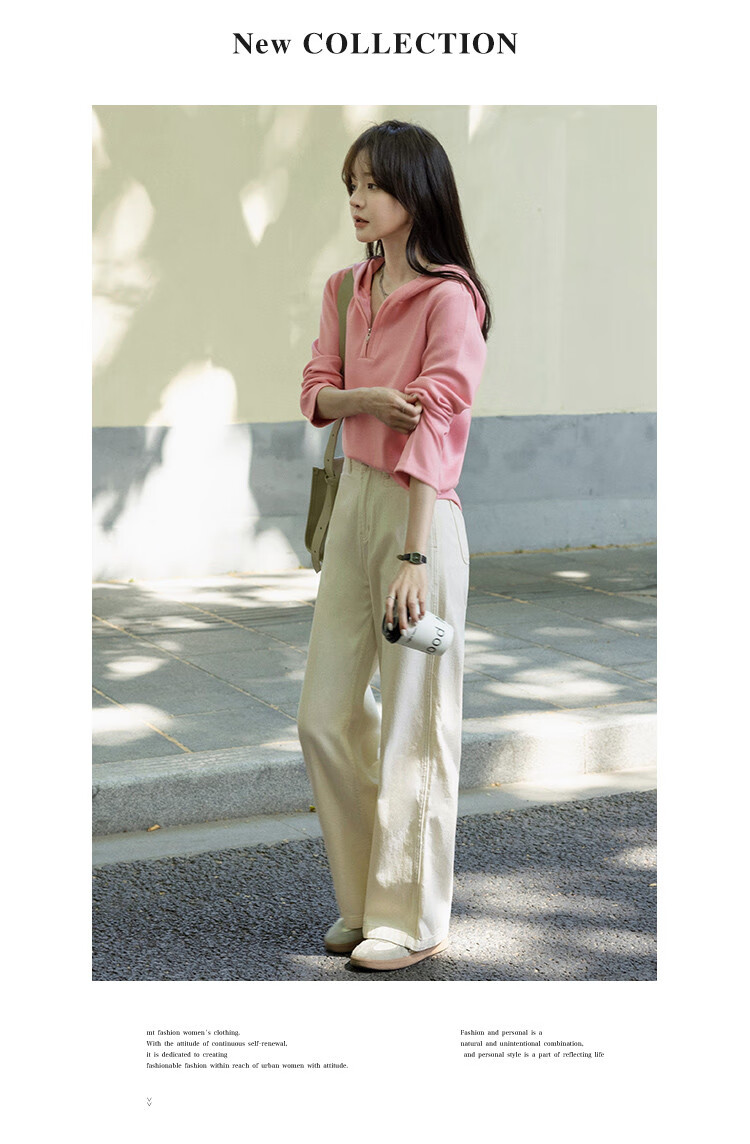MT [Korean-Japanese Casual Style] Autumn Fashion Simple Solid Color Loose Straight-Leg Denim Jeans 7