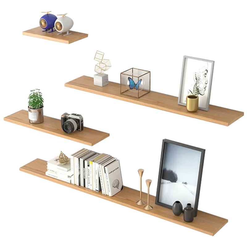 Fanshe Living Room Wall Shelf Storage Rack, Bedroom Bedside Simple Storage Bookshelf White Set