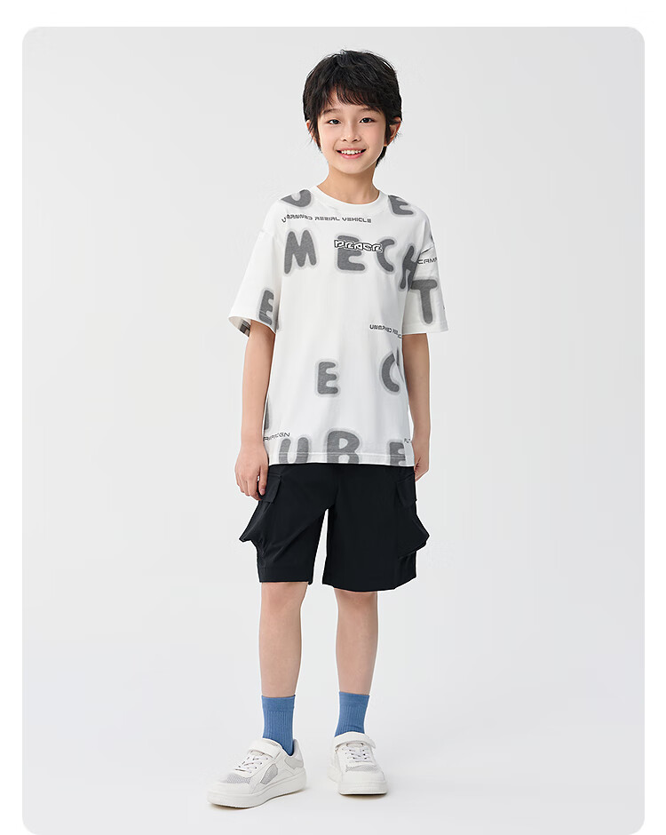 BALABALA [Mall Matching Style] Children's Short-Sleeve Set, Kids' Summer Outfit, Two-Piece Cool-Feeling Set for Boys 9