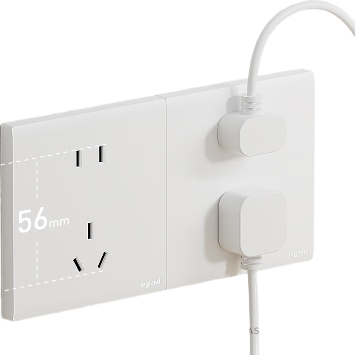 LEGRAND Switch Socket Panel, Jianyue Series Ceramic White, 86-Type Wall Socket, 10A Four-Hole Socket