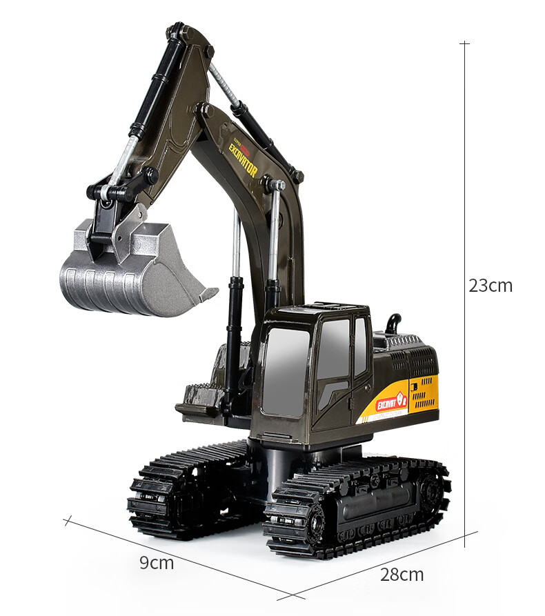 LEAIXIANG Children's Alloy Remote Control Excavator, Electric Toy Digger, Beach Sand Digging Machine, Boys' New Year Gift 8