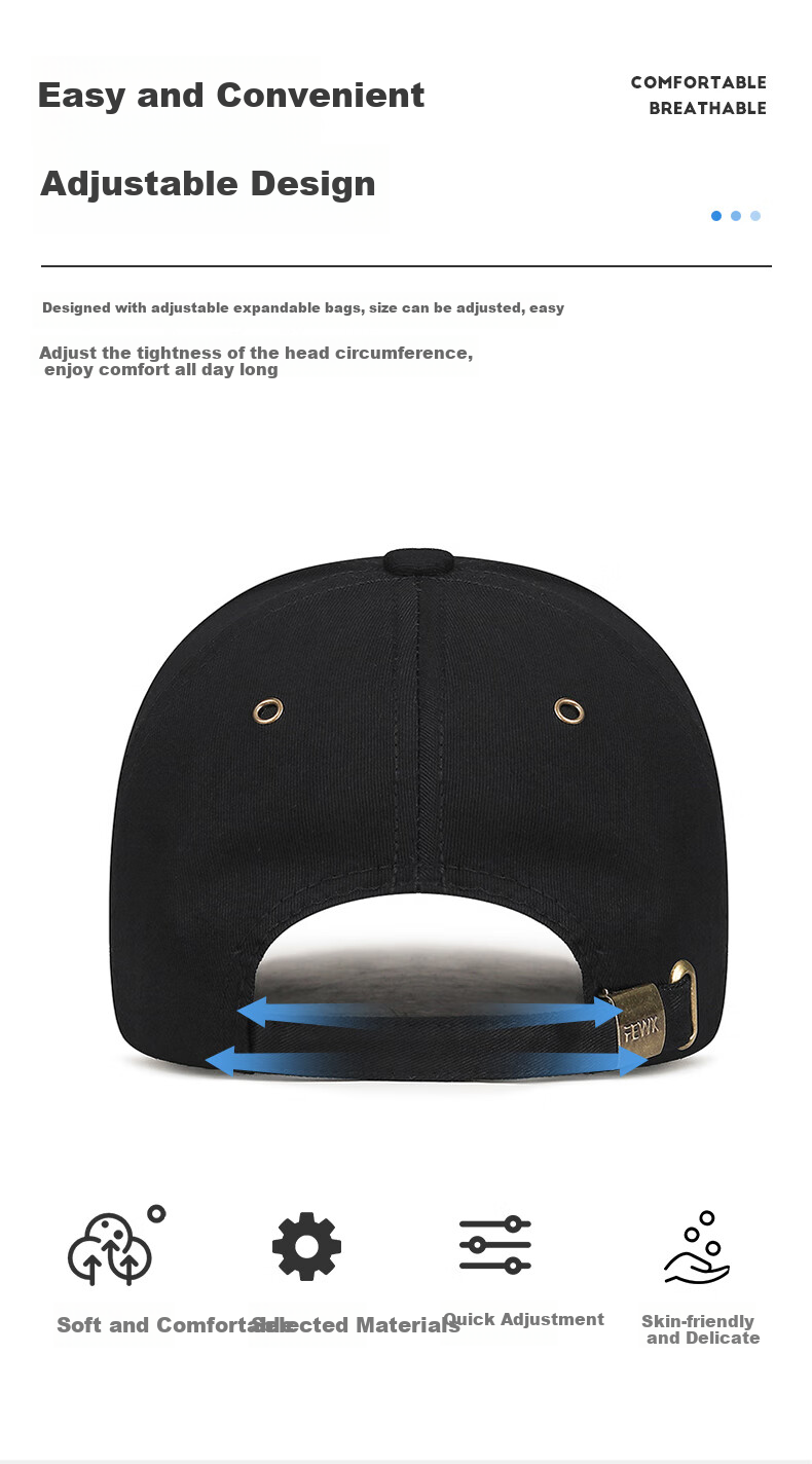 GLO-STORY Baseball Cap for Men And Women, Fashionable Outdoor All-Season Hard Brim Curved Visor Sports Sun Hat 2