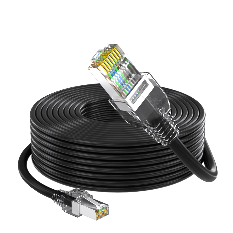BOSENDE Outdoor Network Cable, Category 6, 90 Meters, Home Network Cable, Waterproof, Sun-Resistant, Cold-Resistant, with RJ45 Connectors, Computer Broadband 8-Core Cable, BSD-CPY6
