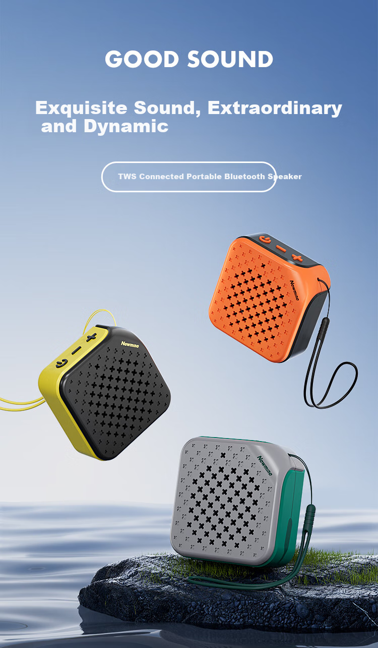 Newmine PBS001 Bluetooth Speaker, Wireless Desktop Laptop Mini Speaker, Portable Outdoor Mini Speaker for Phones, Payment Voice Broadcast Speaker with Deep Bass, Orange And Black Color 1