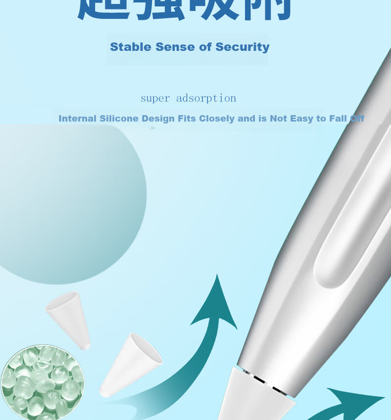 ESCASE [4-Pack] Compatible with Huawei M-Pencil Tip Protectors, Highly Sensitive Fiber Wear-Resistant Pen Tips, Ultra-Thin Silicone Covers for 1st/2nd/3rd Generation, Transparent + White 8
